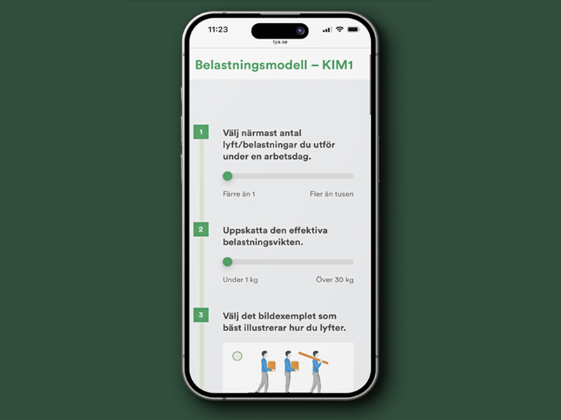 Mobiltelefon med Kim1-simulator